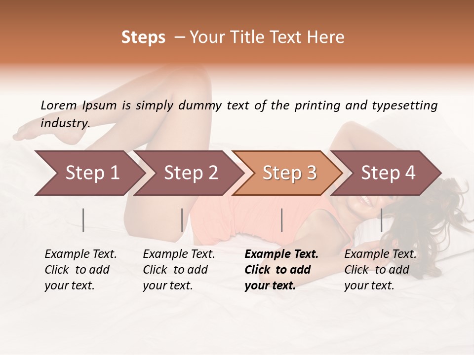 Knickers Attractive White Bed PowerPoint Template