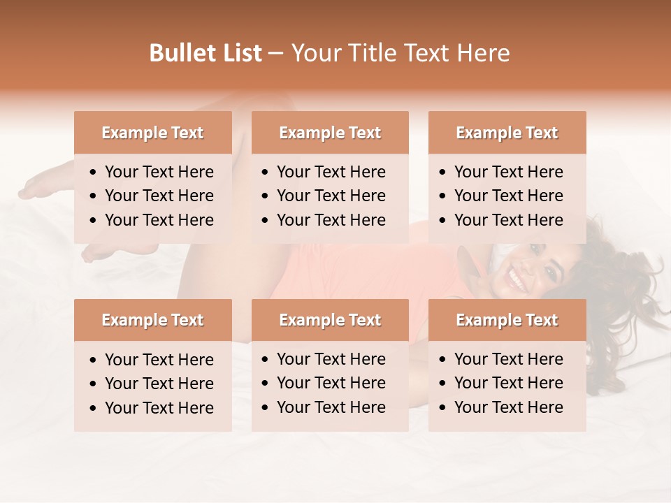 Knickers Attractive White Bed PowerPoint Template