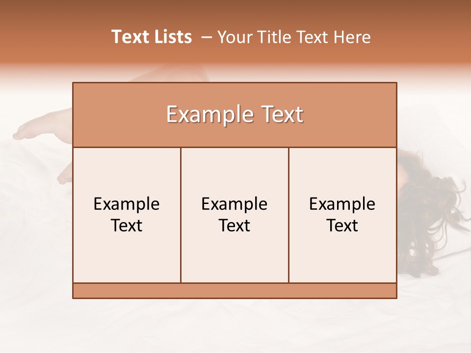 Knickers Attractive White Bed PowerPoint Template