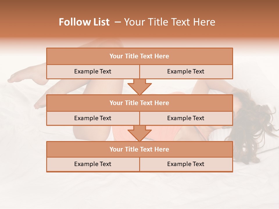 Knickers Attractive White Bed PowerPoint Template