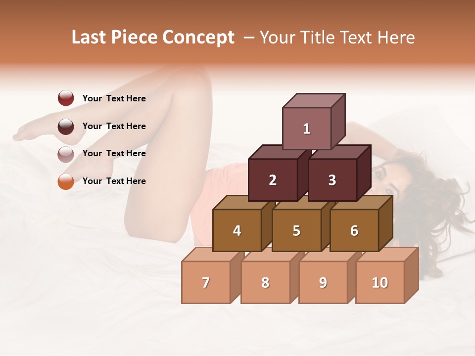 Knickers Attractive White Bed PowerPoint Template