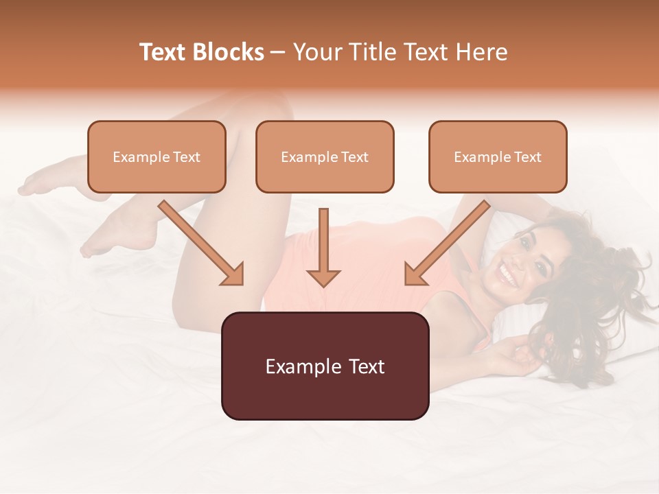 Knickers Attractive White Bed PowerPoint Template