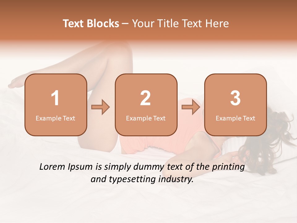 Knickers Attractive White Bed PowerPoint Template