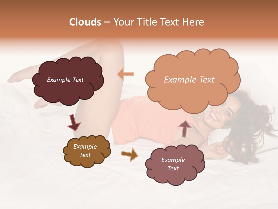 Knickers Attractive White Bed PowerPoint Template