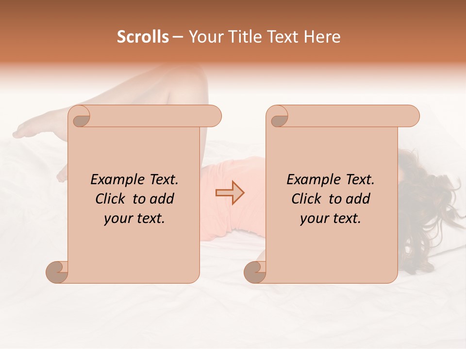 Knickers Attractive White Bed PowerPoint Template