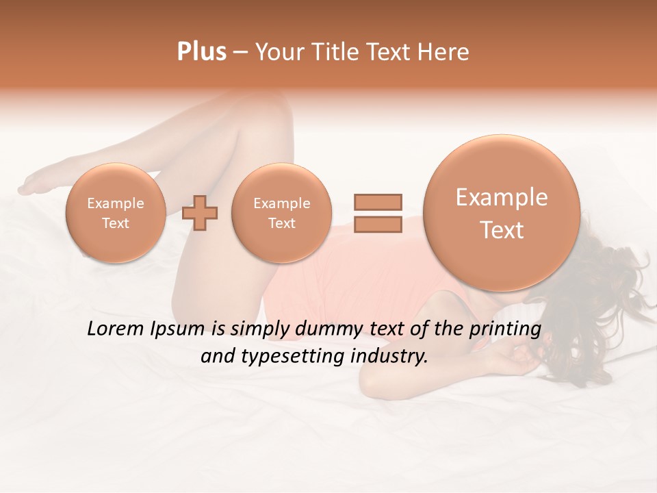 Knickers Attractive White Bed PowerPoint Template