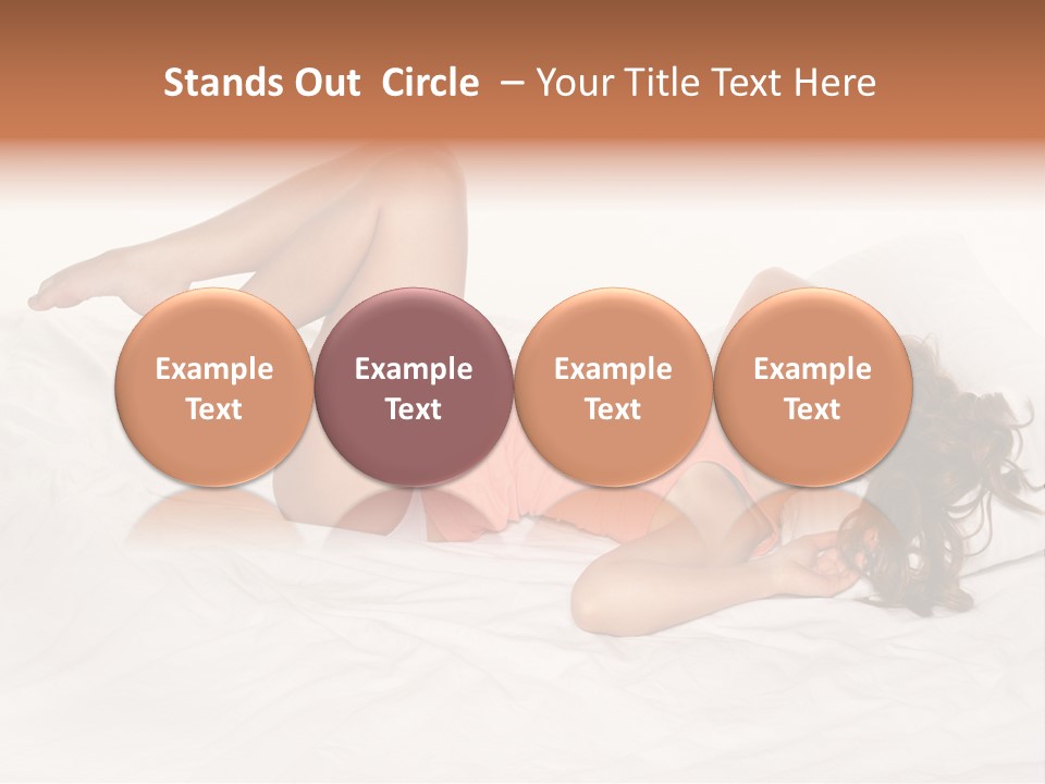 Knickers Attractive White Bed PowerPoint Template