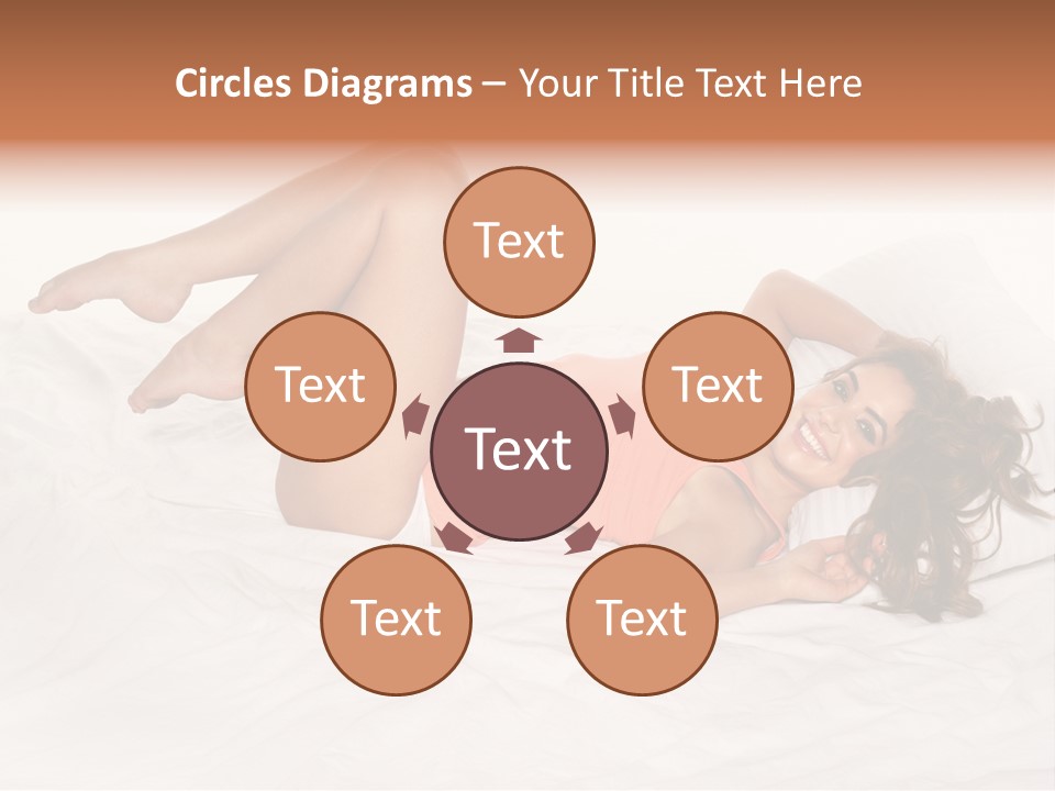 Knickers Attractive White Bed PowerPoint Template