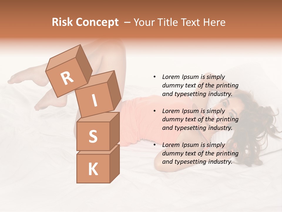 Knickers Attractive White Bed PowerPoint Template