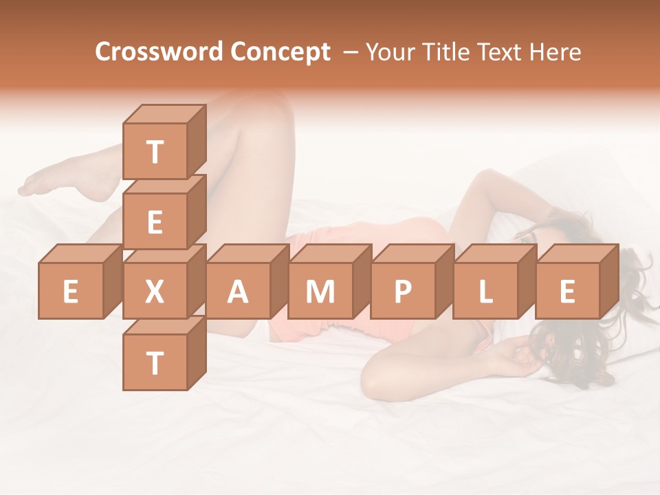 Knickers Attractive White Bed PowerPoint Template