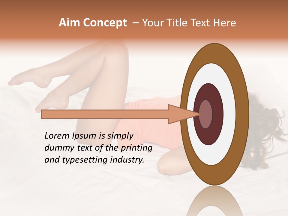 Knickers Attractive White Bed PowerPoint Template