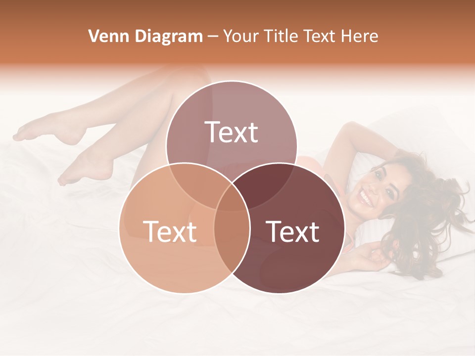 Knickers Attractive White Bed PowerPoint Template