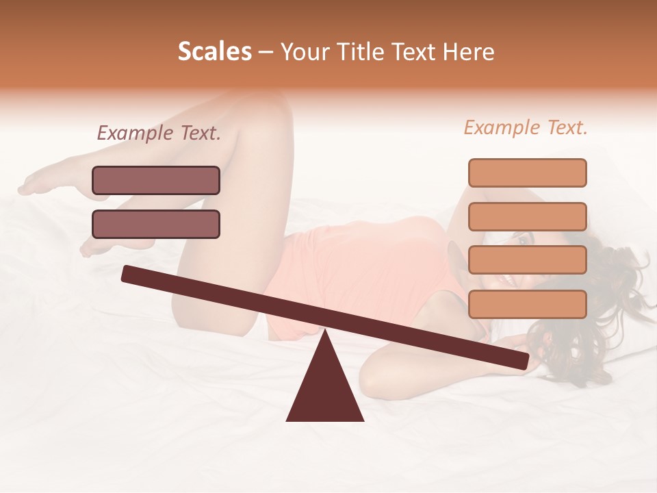 Knickers Attractive White Bed PowerPoint Template