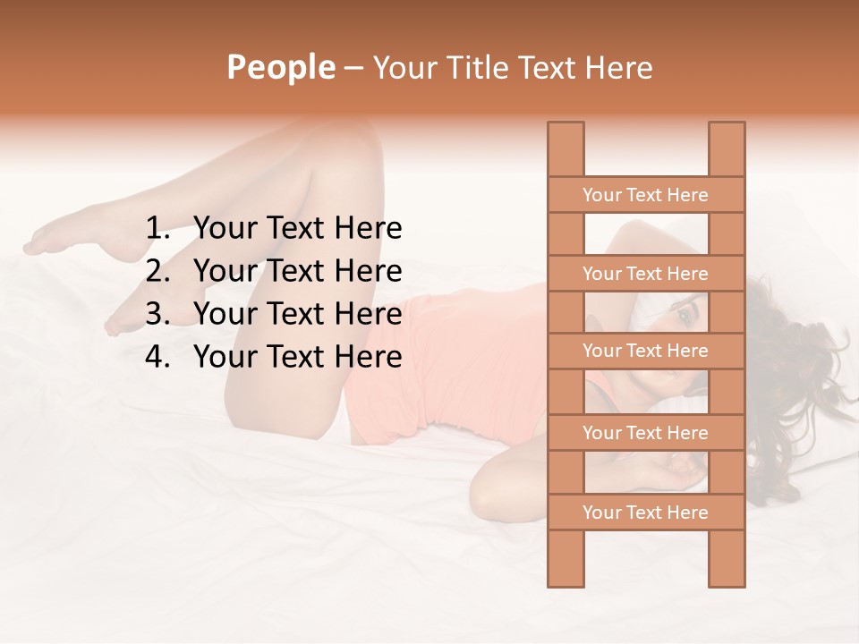 Knickers Attractive White Bed PowerPoint Template