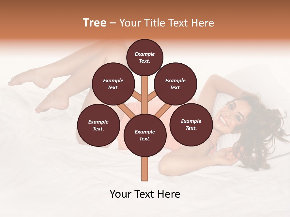 Knickers Attractive White Bed PowerPoint Template