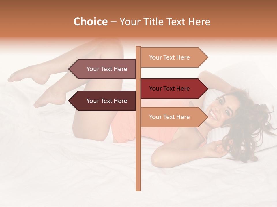 Knickers Attractive White Bed PowerPoint Template