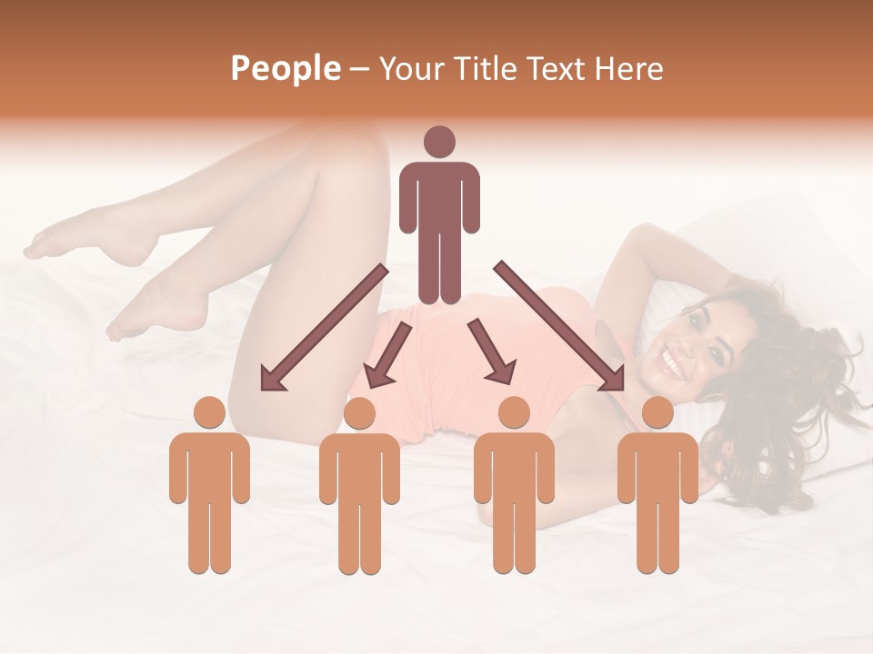 Knickers Attractive White Bed PowerPoint Template