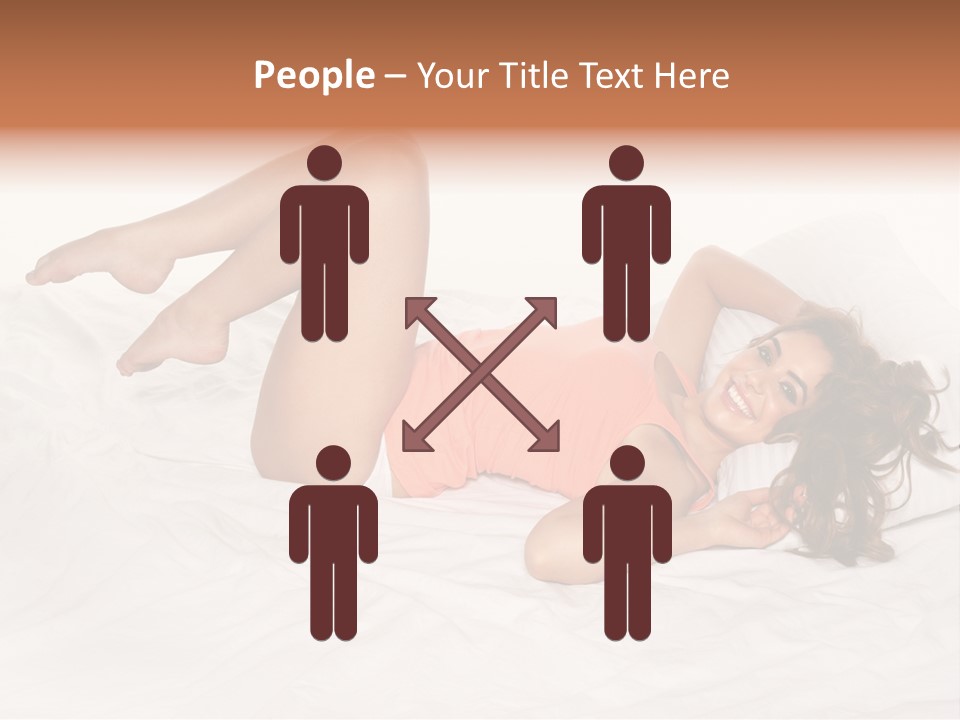 Knickers Attractive White Bed PowerPoint Template