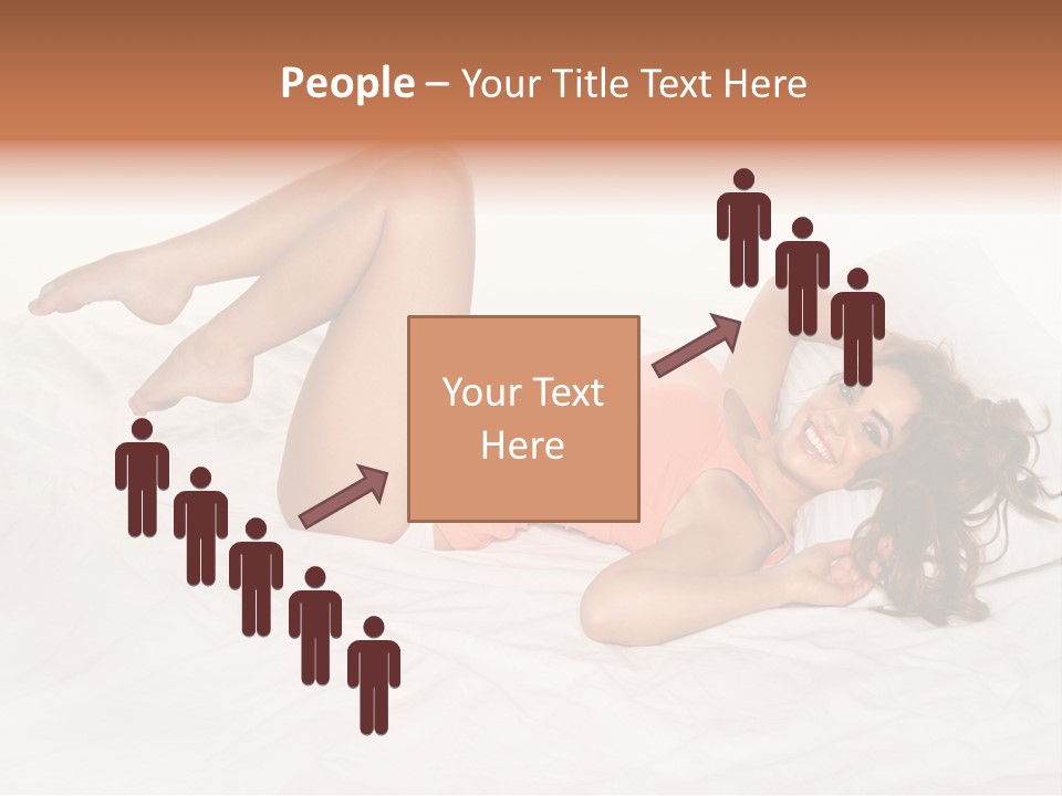 Knickers Attractive White Bed PowerPoint Template