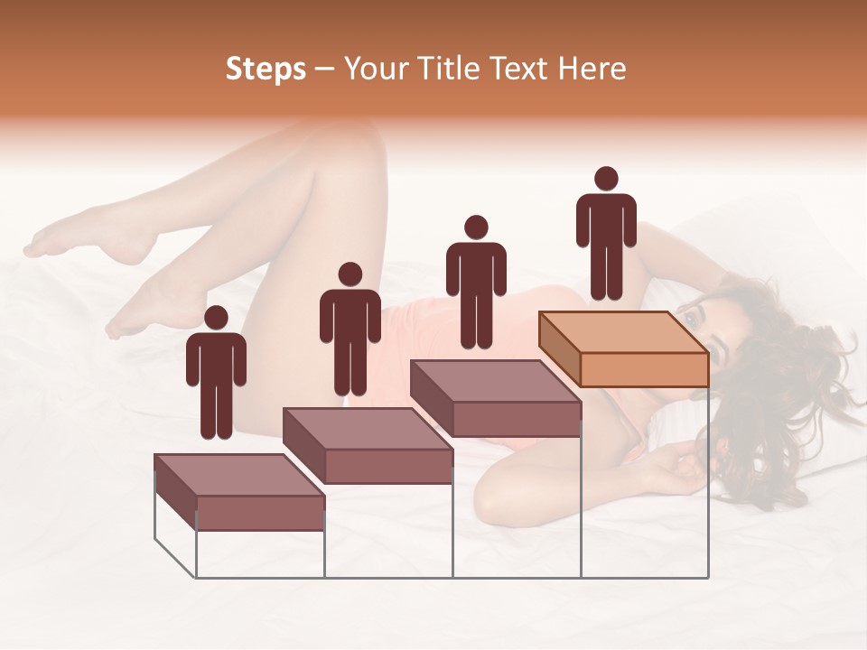 Knickers Attractive White Bed PowerPoint Template