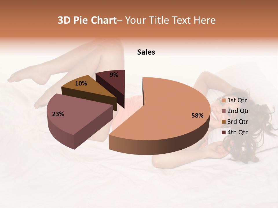 Knickers Attractive White Bed PowerPoint Template