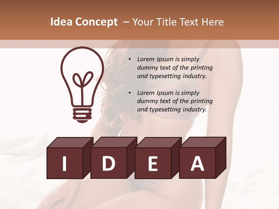Lingerie Lifestyle Young Youthful PowerPoint Template