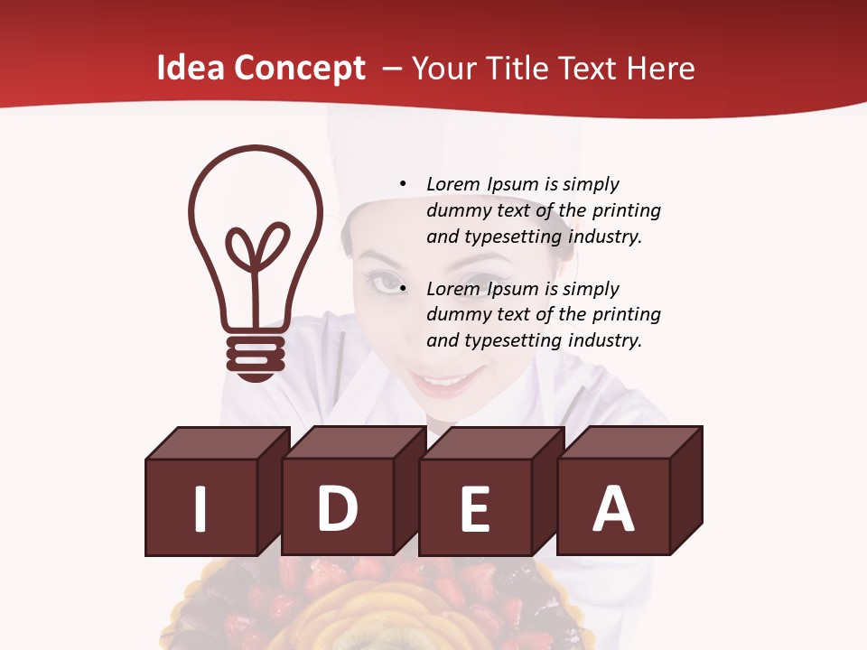 Female Smiling Preparation PowerPoint Template