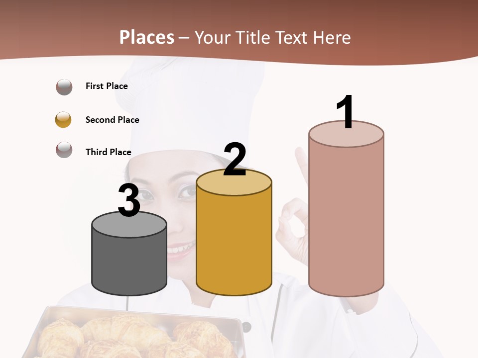 Holding Female Bread PowerPoint Template