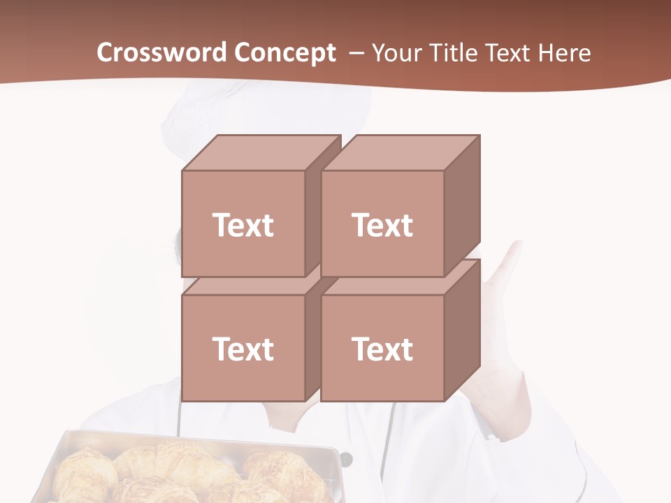 Holding Female Bread PowerPoint Template