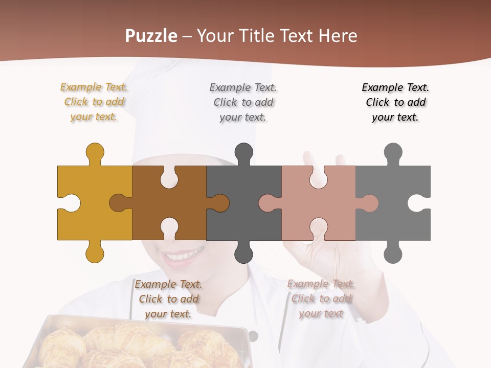 Holding Female Bread PowerPoint Template