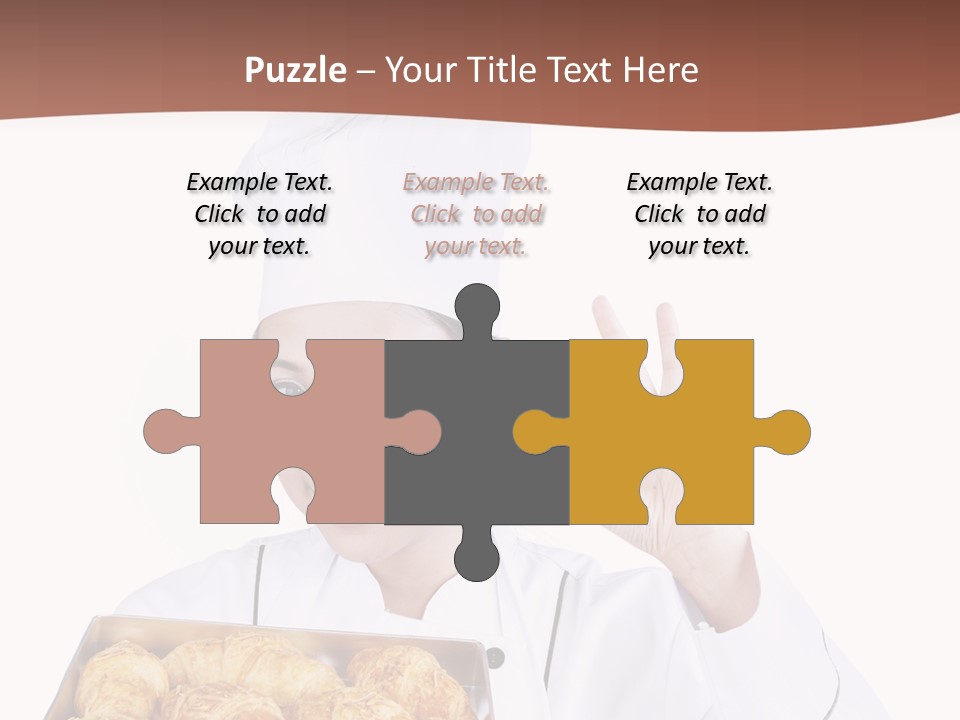 Holding Female Bread PowerPoint Template