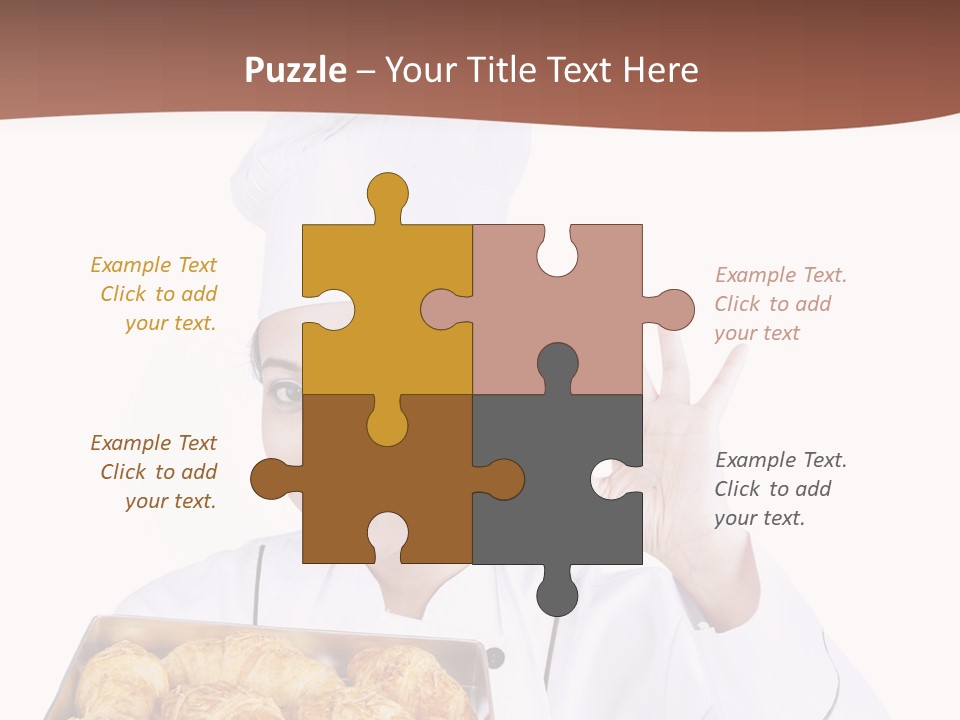 Holding Female Bread PowerPoint Template