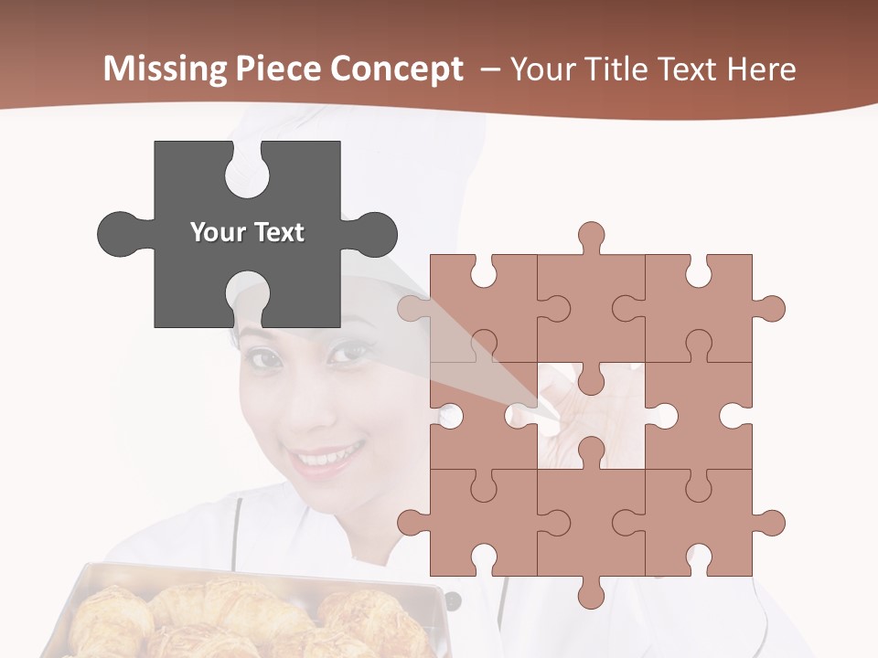 Holding Female Bread PowerPoint Template