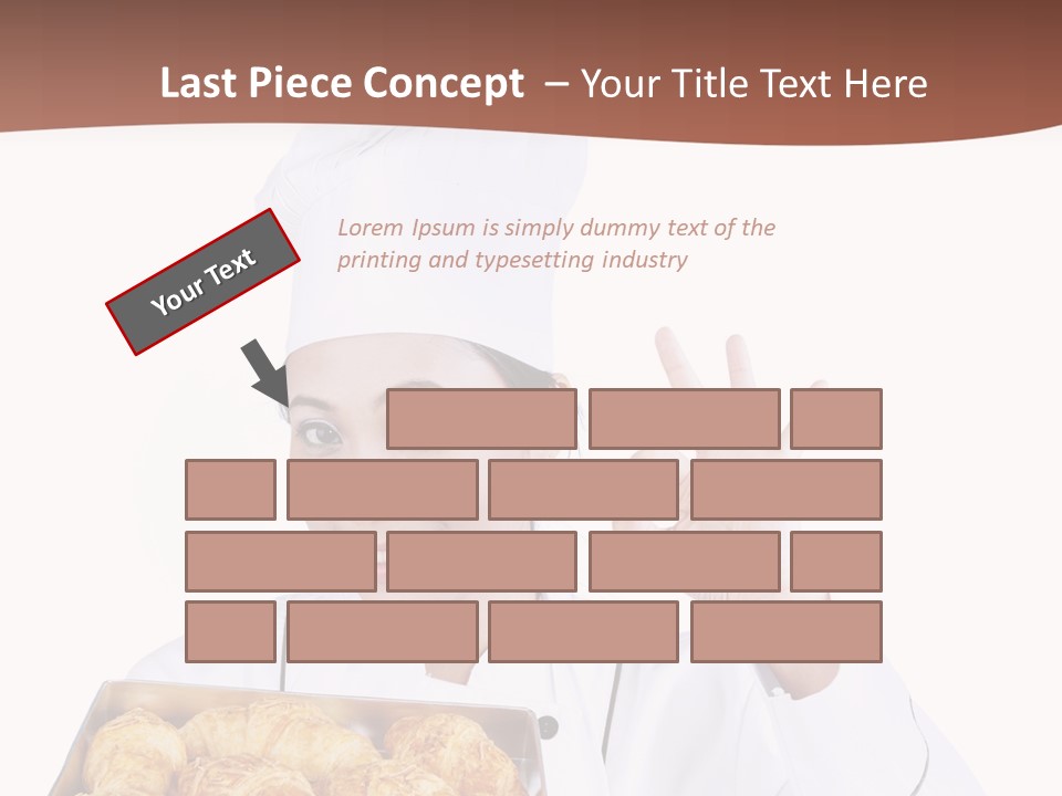 Holding Female Bread PowerPoint Template