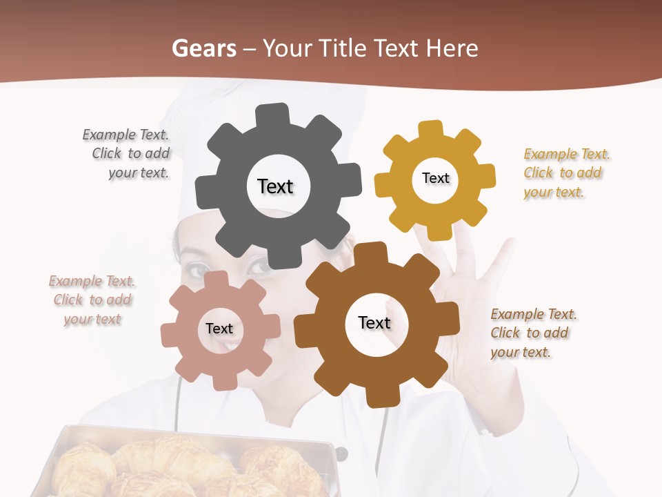 Holding Female Bread PowerPoint Template