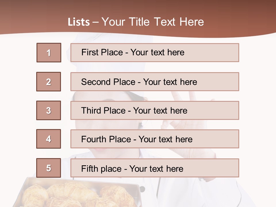 Holding Female Bread PowerPoint Template