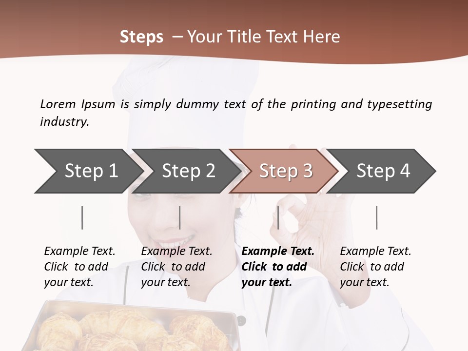 Holding Female Bread PowerPoint Template
