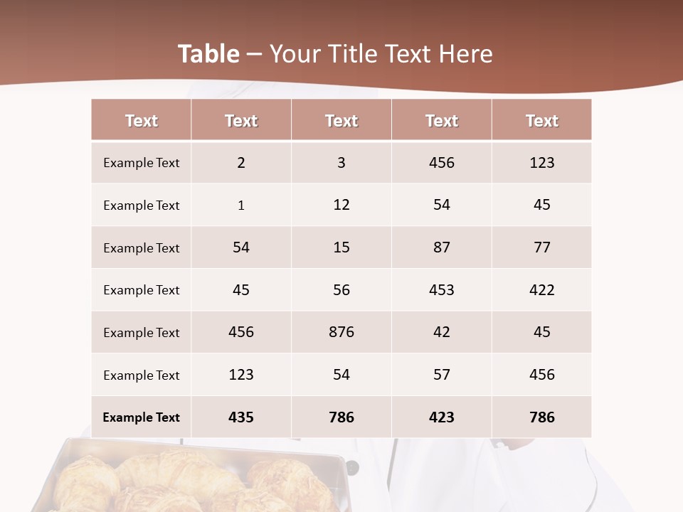 Holding Female Bread PowerPoint Template