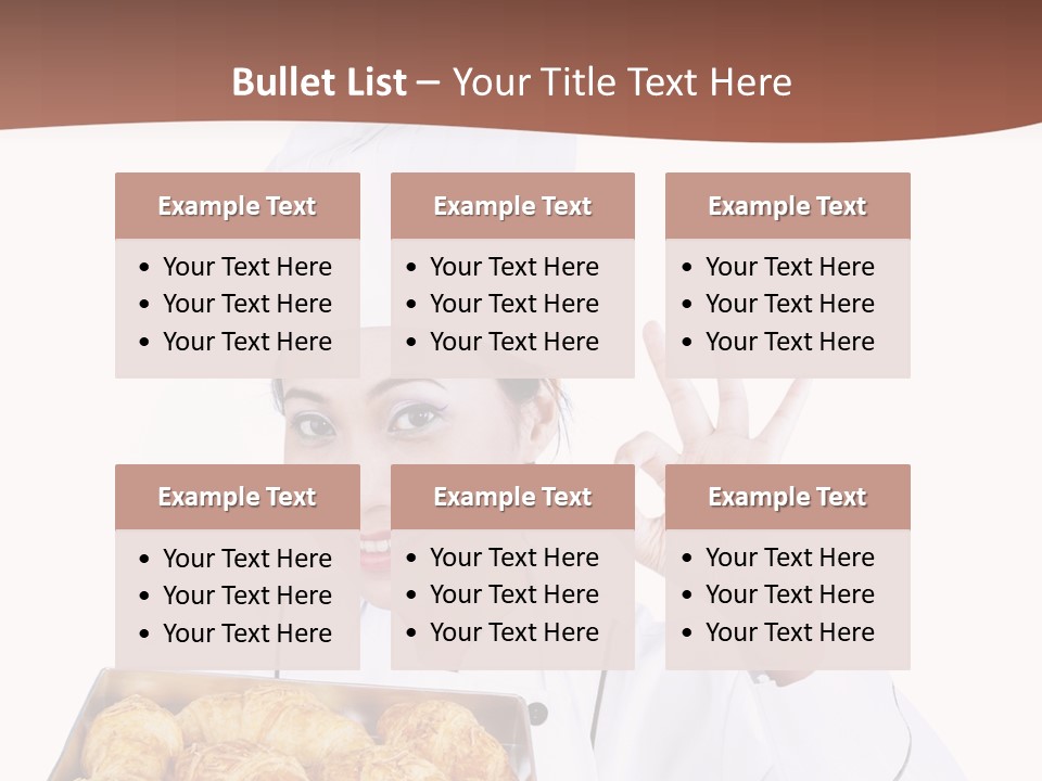 Holding Female Bread PowerPoint Template