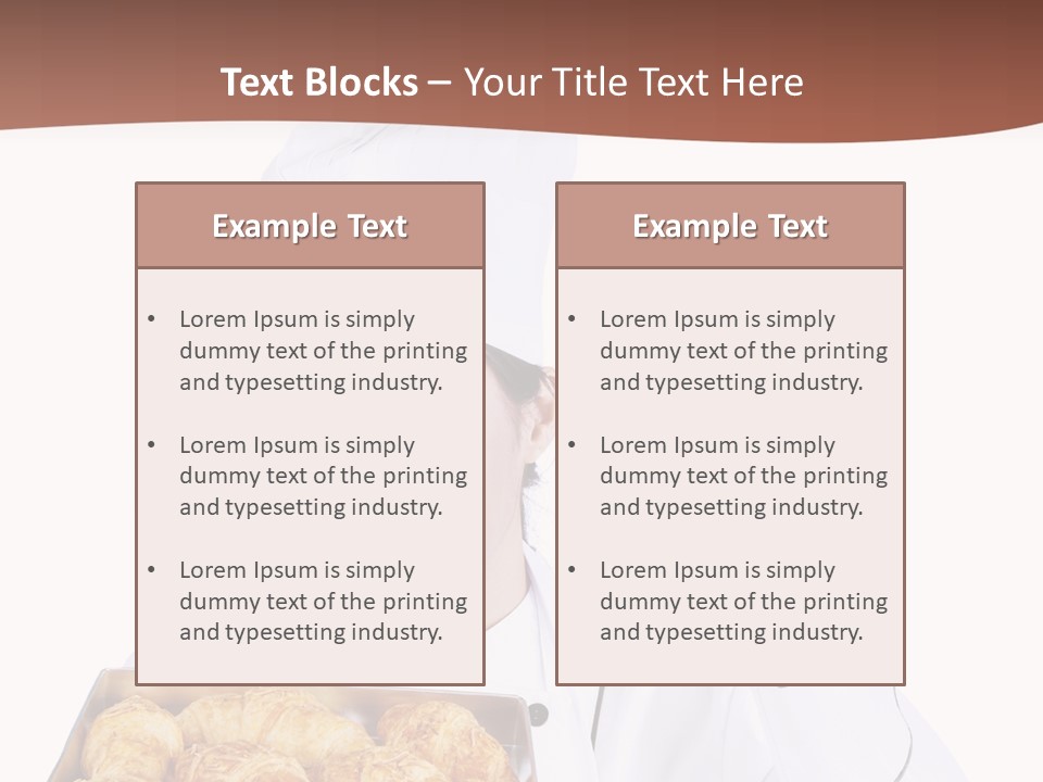Holding Female Bread PowerPoint Template