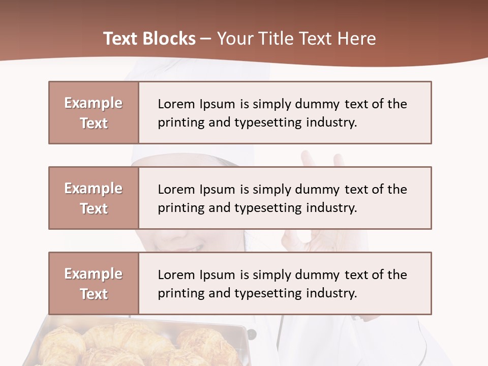 Holding Female Bread PowerPoint Template