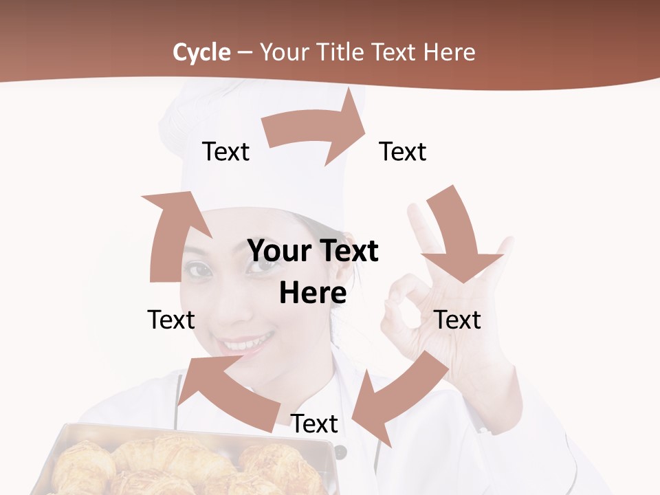 Holding Female Bread PowerPoint Template