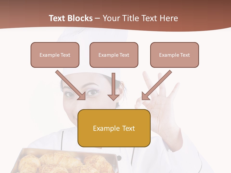 Holding Female Bread PowerPoint Template