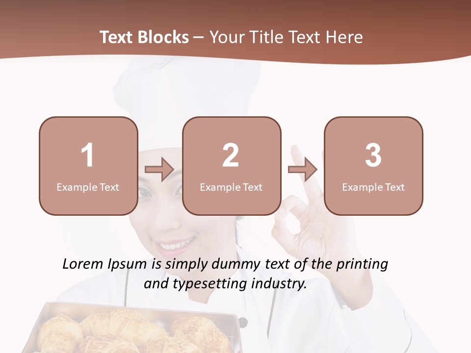 Holding Female Bread PowerPoint Template