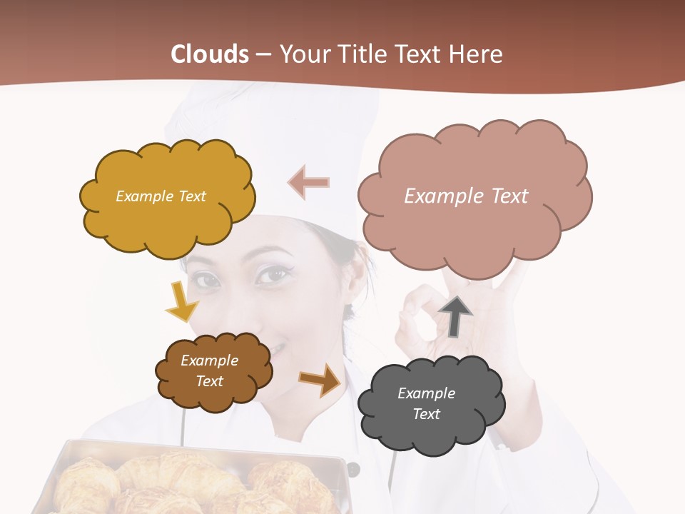 Holding Female Bread PowerPoint Template