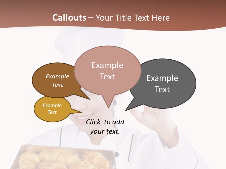 Holding Female Bread PowerPoint Template