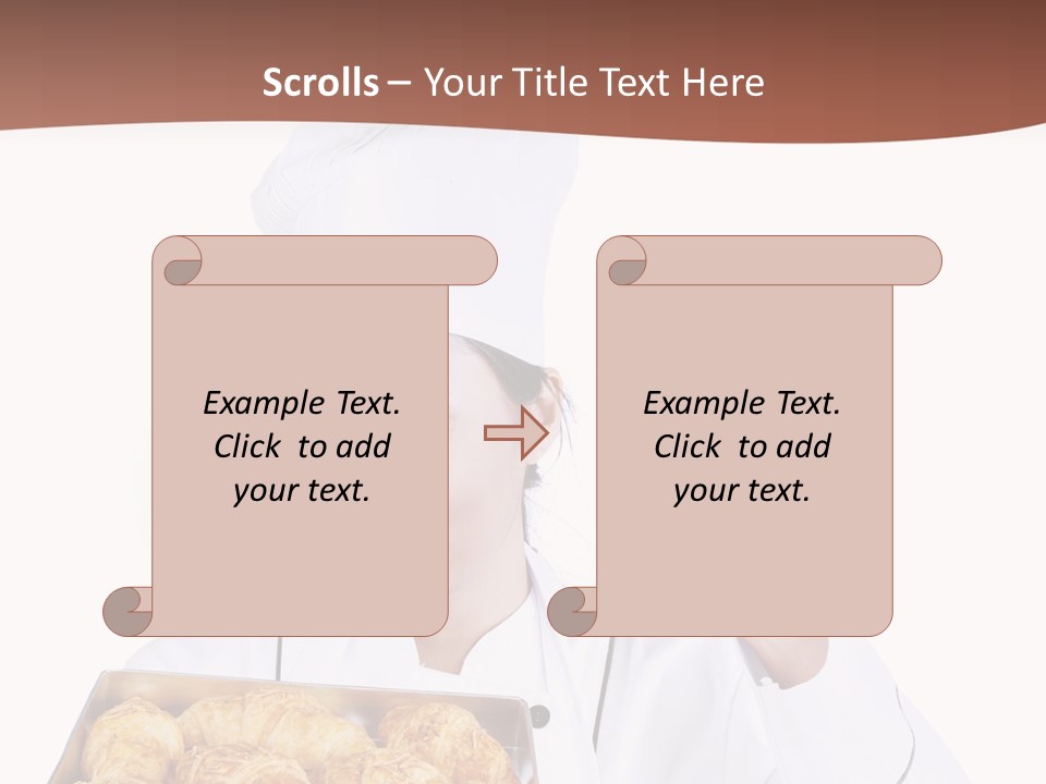 Holding Female Bread PowerPoint Template