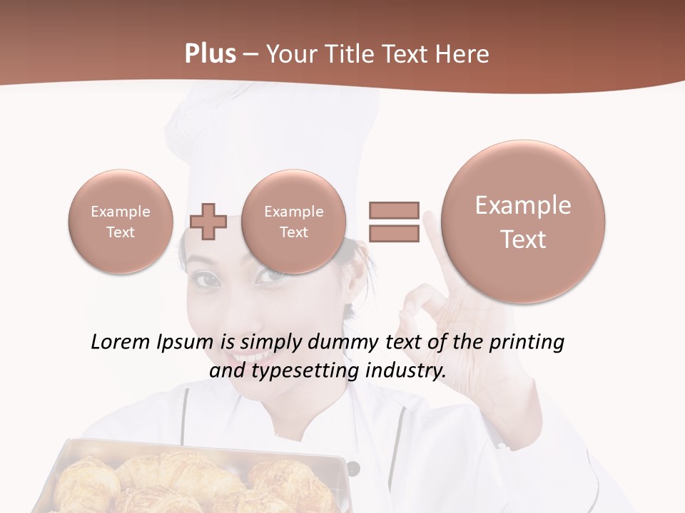 Holding Female Bread PowerPoint Template