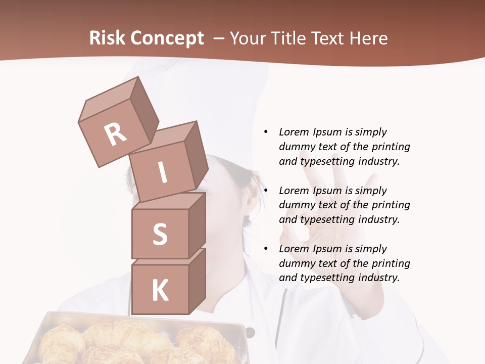 Holding Female Bread PowerPoint Template