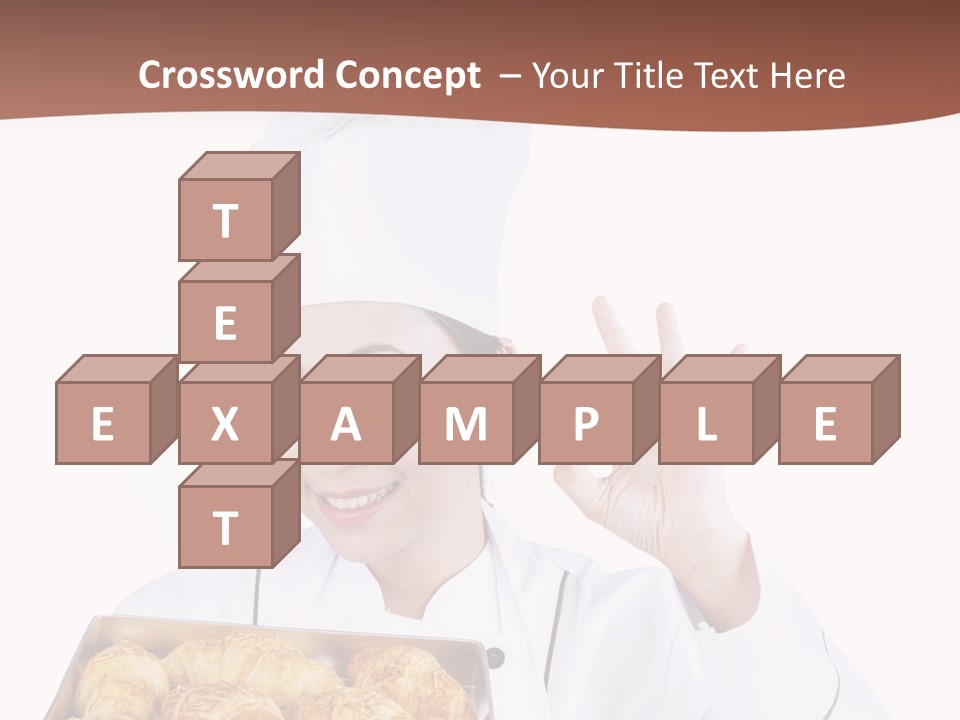 Holding Female Bread PowerPoint Template